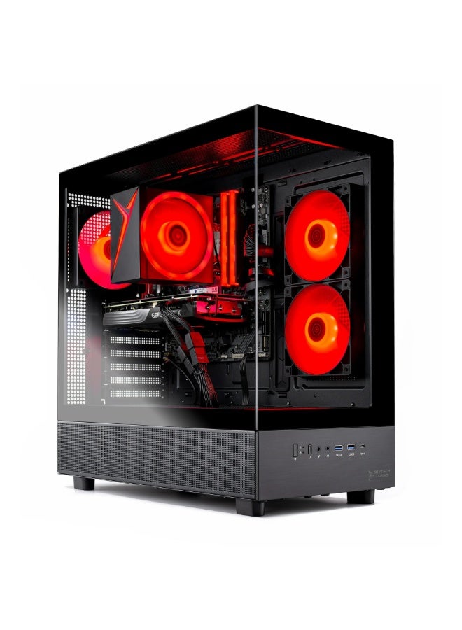 Gaming PC Core i5-14400F - 32GB RAM 3200MHz - Nvme 1TB SSD - NVIDIA GeForce RTX 5060 8GB / Black RGB case Gaming PC Core i5-14400F - RTX 5060